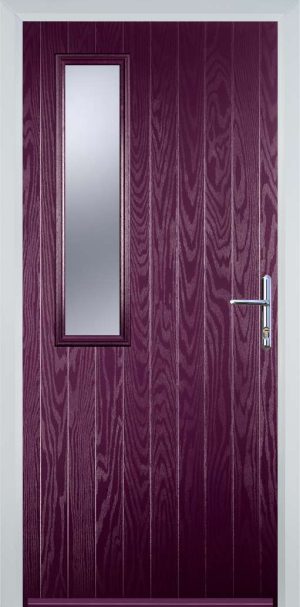 Door Stop Mid Square (58) Contemporary - Purple Violet