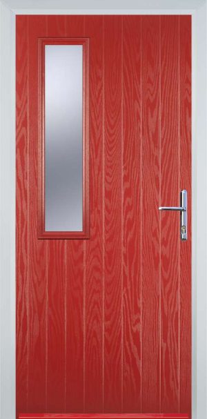 Door Stop Mid Square (58) Contemporary - Red
