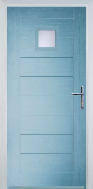 Door Stop 1 Square (81) Modern - Duck Egg blue