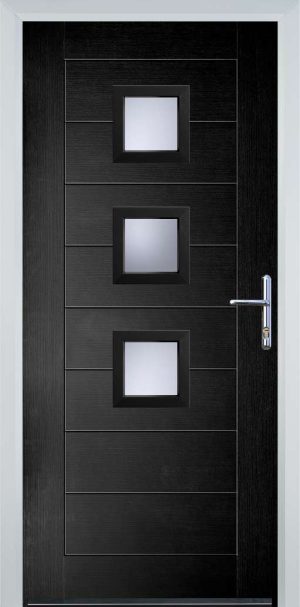 Door Stop 3 Square (82) Modern - Black