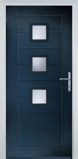 Door Stop 3 Square (82) Modern - Blue
