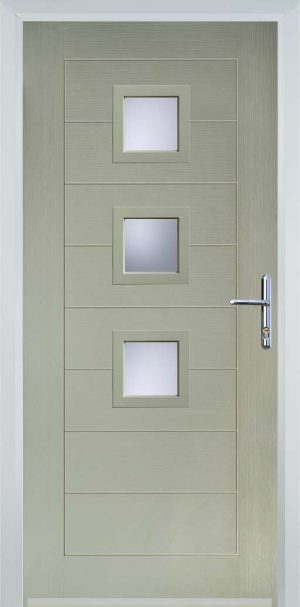 Door Stop 3 Square (82) Modern - Pebble Grey