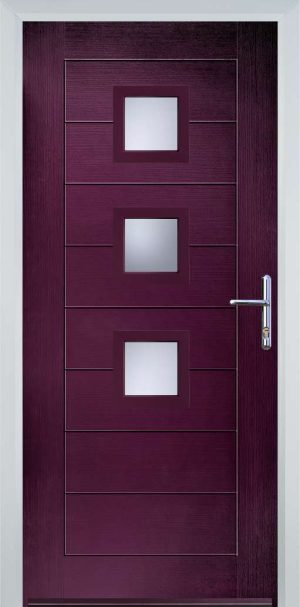 Door Stop 3 Square (82) Modern - Purple Violet
