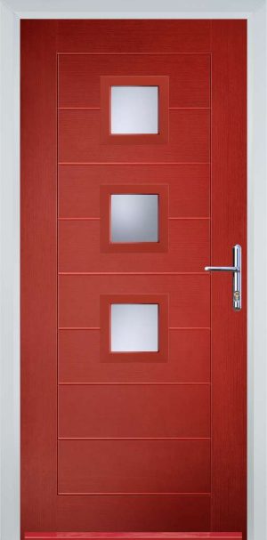 Door Stop 3 Square (82) Modern - Red