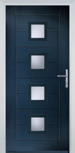 Door Stop 4 Square Mid (83) Modern - Blue
