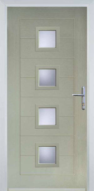 Door Stop 4 Square Mid (83) Modern - Pebble Grey