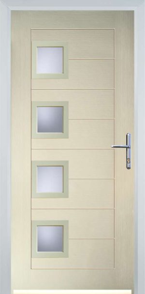 Door Stop 4 Square (84) Modern - Cream