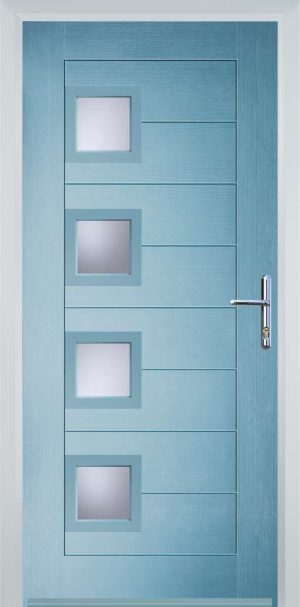 Door Stop 4 Square (84) Modern - Duck Egg blue