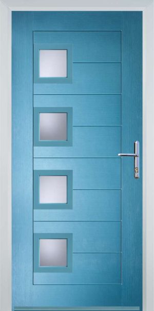 Door Stop 4 Square (84) Modern - Pastle Blue
