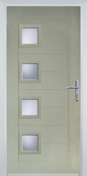 Door Stop 4 Square (84) Modern - Pebble Grey