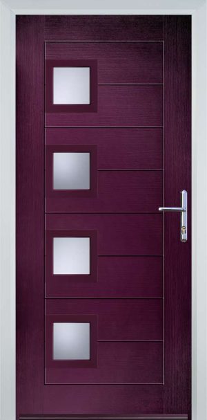 Door Stop 4 Square (84) Modern - Purple Violet
