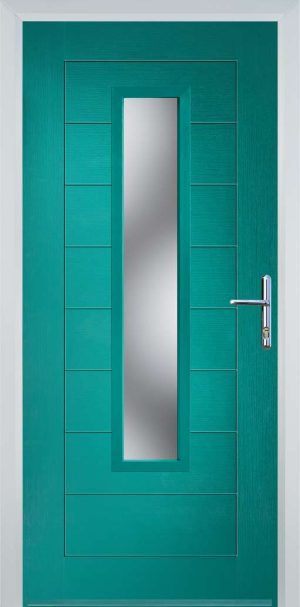 Door Stop Long Square (87) Modern - Turquoise blue