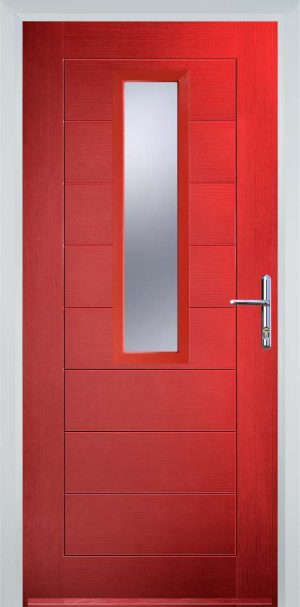 Door Stop Mid Square (85) Modern - Poppy Red