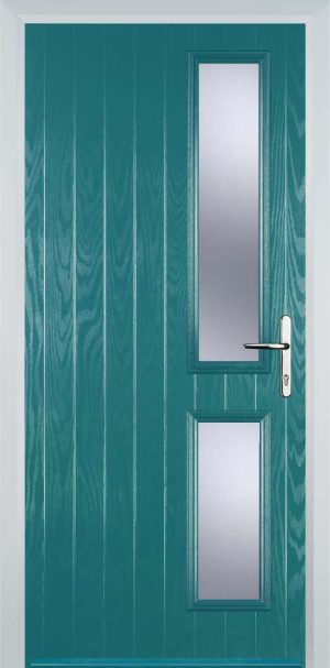 Door Stop Twin Side (Z) Contemporary - Turquoise blue